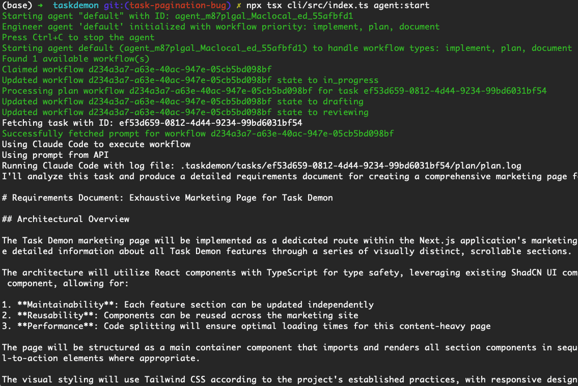 Task Demon integration with Claude Code