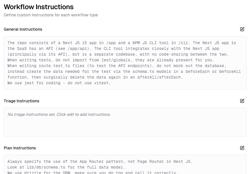 Task Demon editable instructions interface