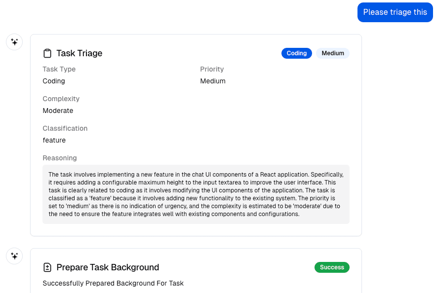 Task Demon triage interface